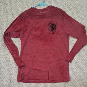 Affliction Maroon Long Sleeve Tee